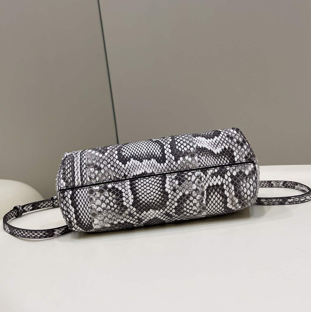 Fendi First Small 8BP129 Gray python leather bag - Default Title - View 4