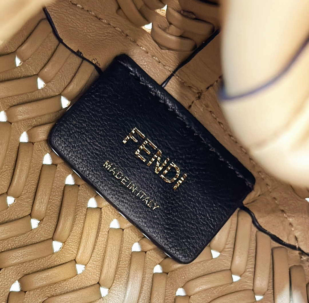 Fendi First Small 8BP129 Apricot Interlaced Leather Bag - Default Title - View 7