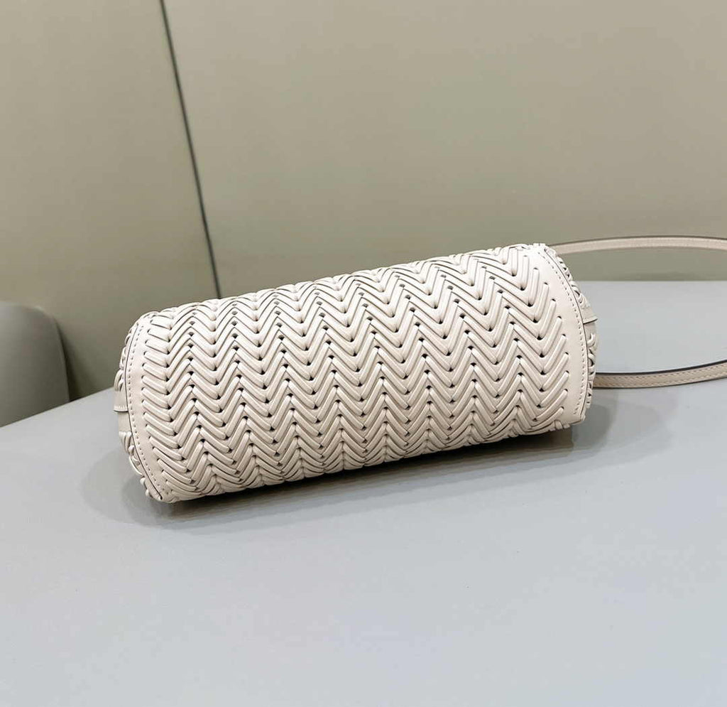 Fendi First Small 8BP129 Beige Interlaced Leather Bag - Default Title - View 4