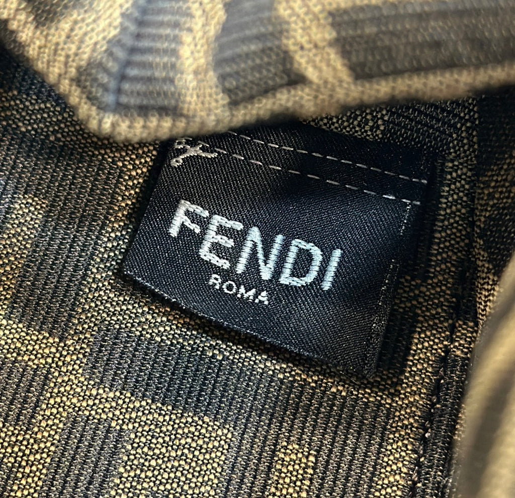 Fendi First Small 8BP129 Dove Gray and White Interlaced Leather Bag - Default Title - View 9