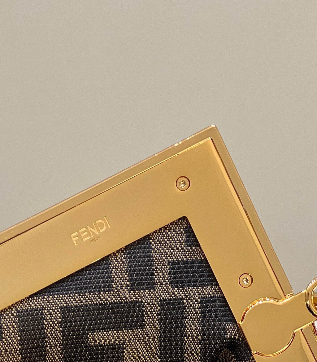 Fendi First Small 8BP129 khaki sheepskin bag - Default Title - View 6