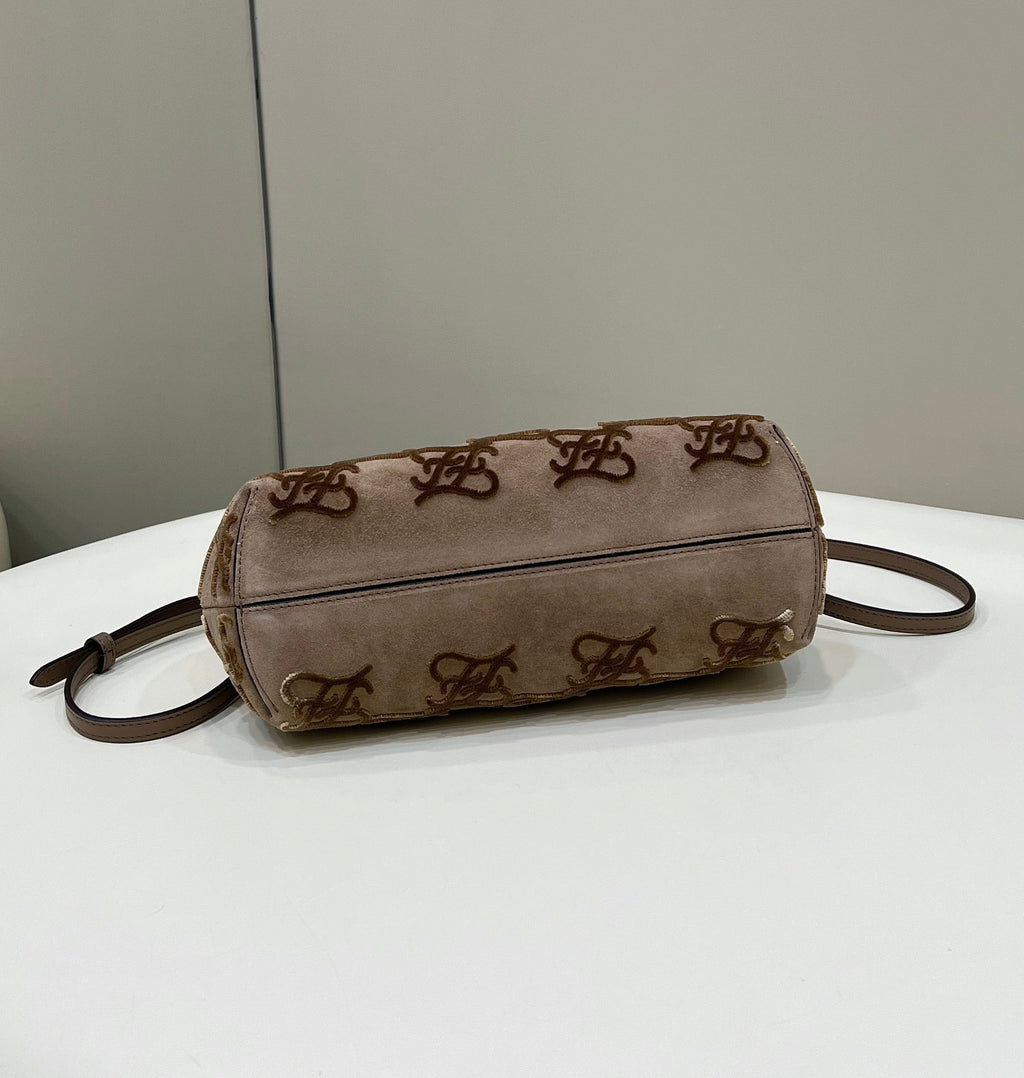 Fendi First Small 8BP129 khaki Suede bag - Default Title - View 4