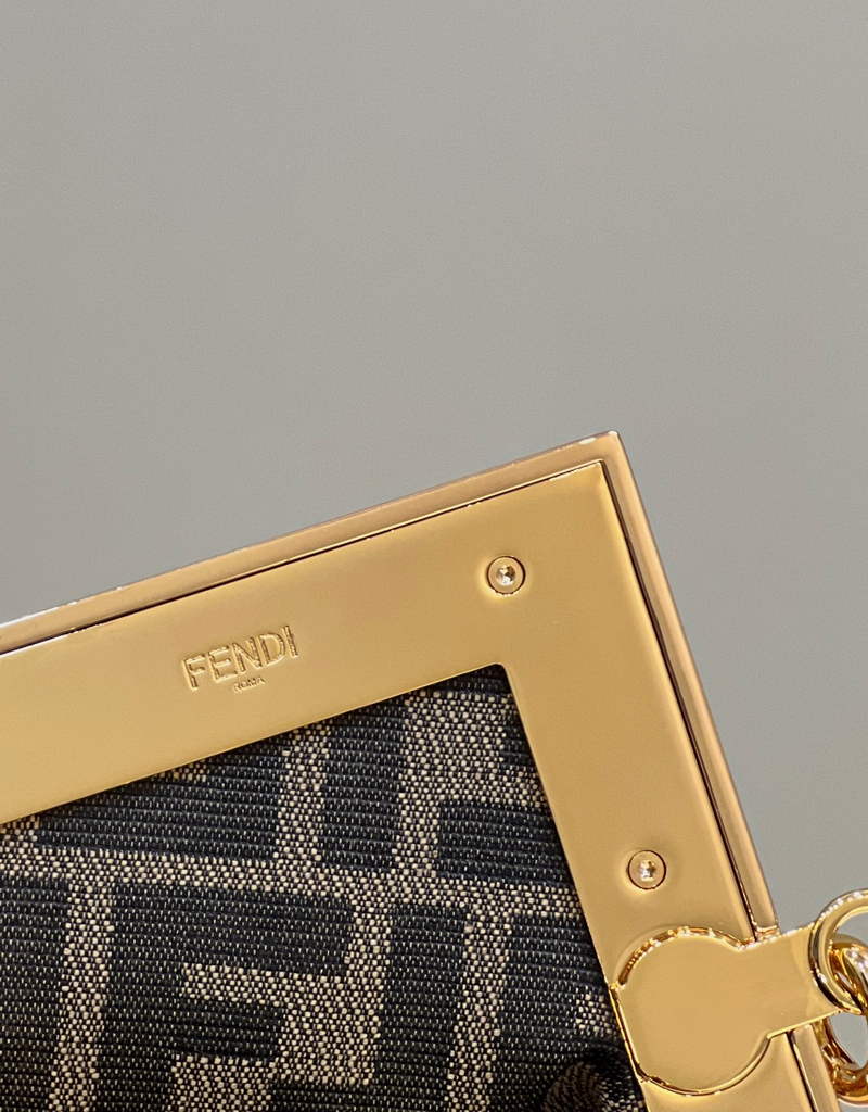 Fendi First Small 8BP129 Pink leather and python leather bag - Default Title - View 6