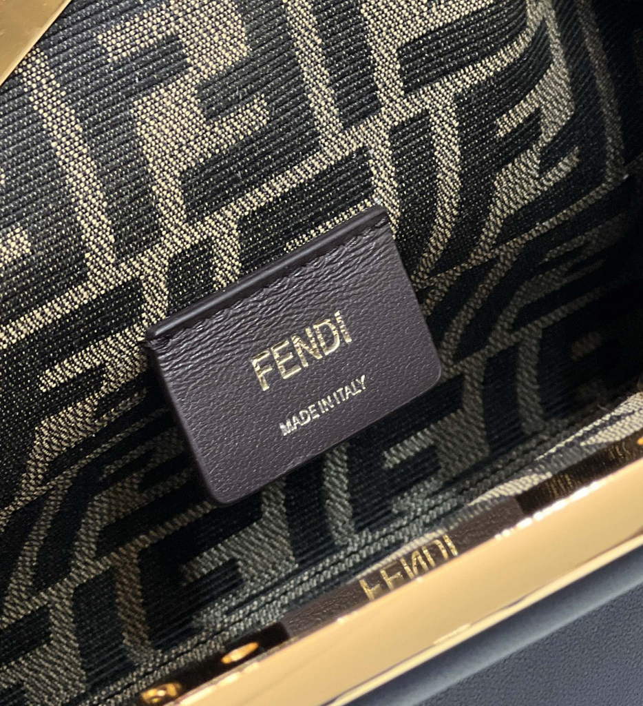Fendi First Small 8BP129 Black leather bag - Default Title - View 7