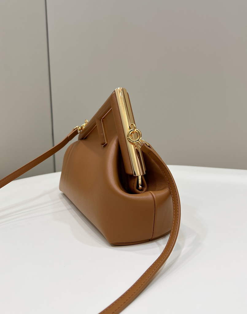 Fendi First Small 8BP129 Brown leather bag - Default Title - View 6