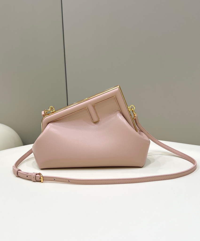 Fendi First Small 8BP129 Pink leather bag - Default Title - View 1