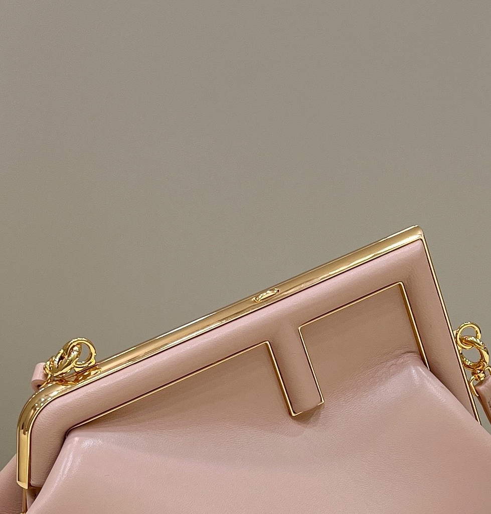 Fendi First Small 8BP129 Pink leather bag - Default Title - View 7