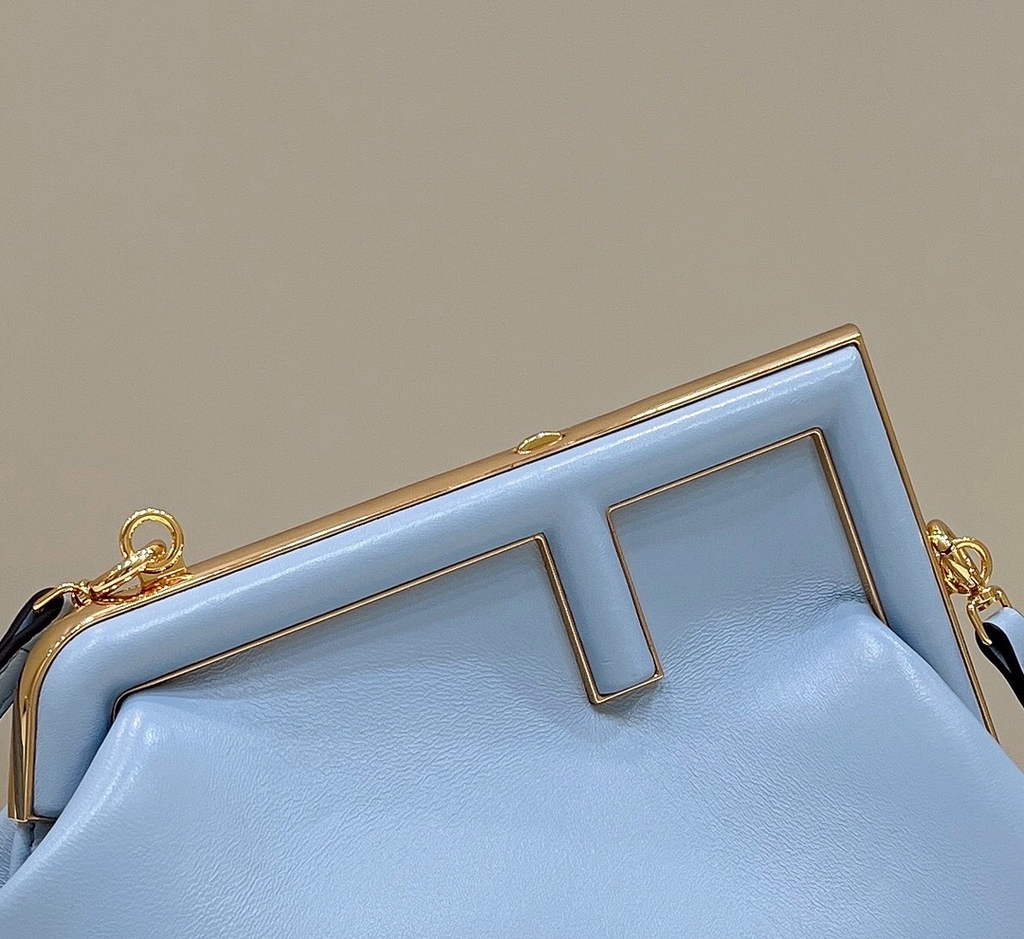 Fendi First Small 8BP129 Blue leather bag - Default Title - View 5