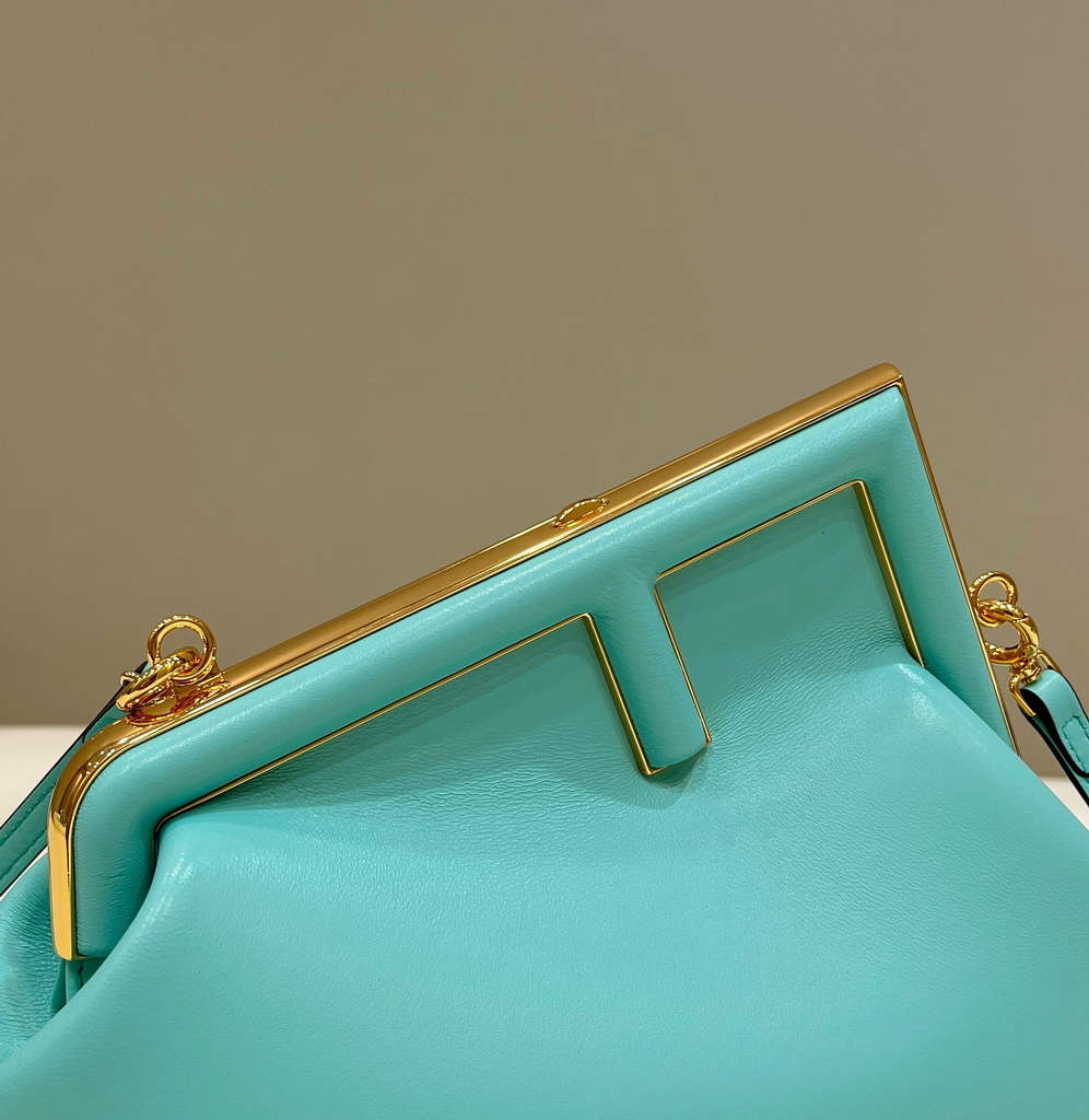 Fendi First Small 8BP129 Blue Green leather bag - Default Title - View 5