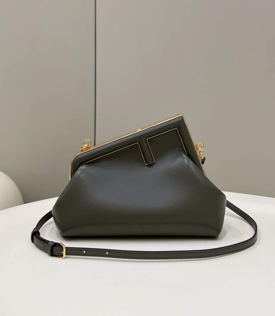 Fendi First Small 8BP129 Dark Green leather bag - Default Title - View 1