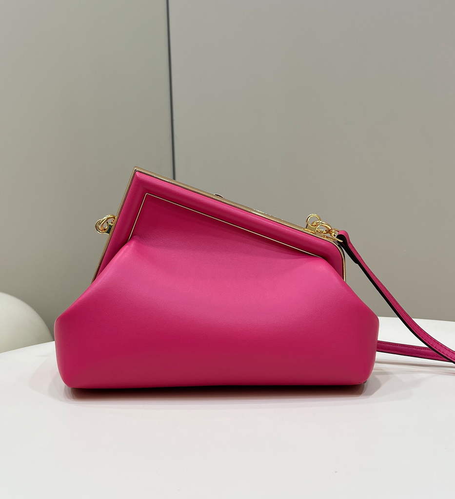 Fendi First Small 8BP129 Plum leather bag - Default Title - View 2
