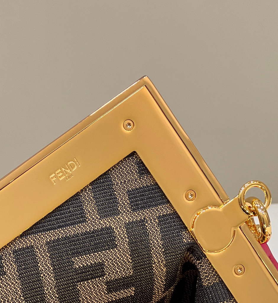 Fendi First Small 8BP129 Plum leather bag - Default Title - View 6