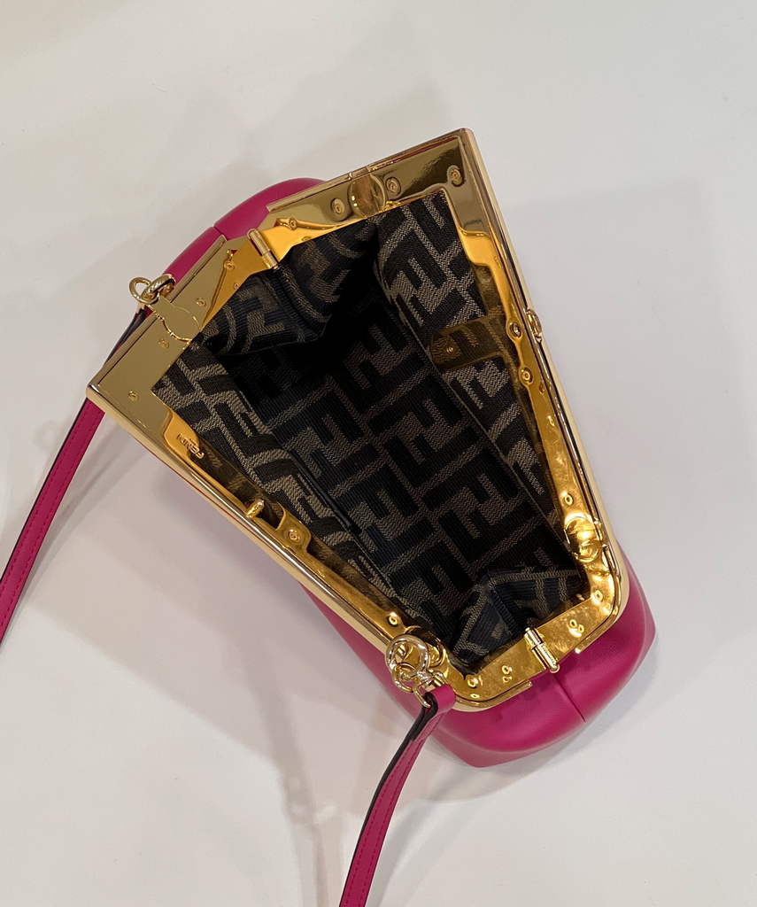 Fendi First Small 8BP129 Plum leather bag - Default Title - View 8