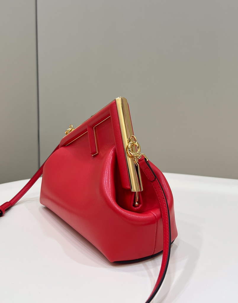 Fendi First Small 8BP129 Red leather bag - Default Title - View 3