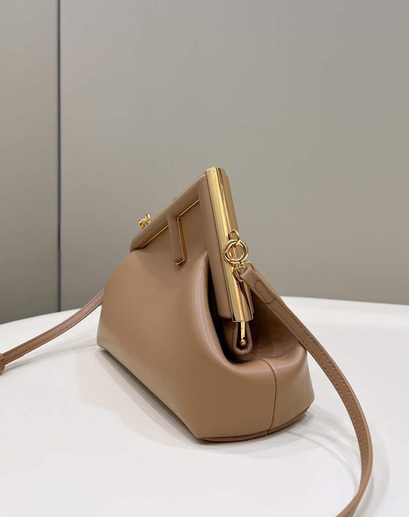 Fendi First Small 8BP129 Apricot leather bag - Default Title - View 3