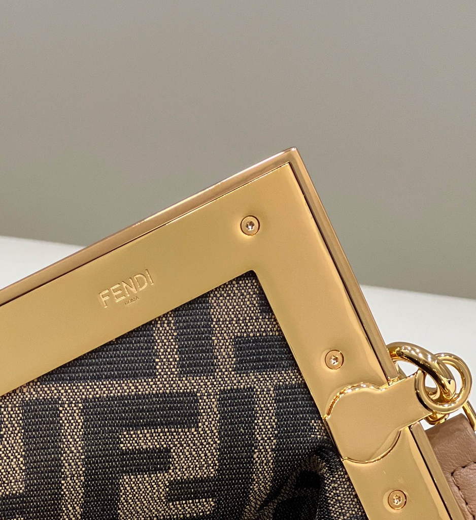 Fendi First Small 8BP129 Apricot leather bag - Default Title - View 5