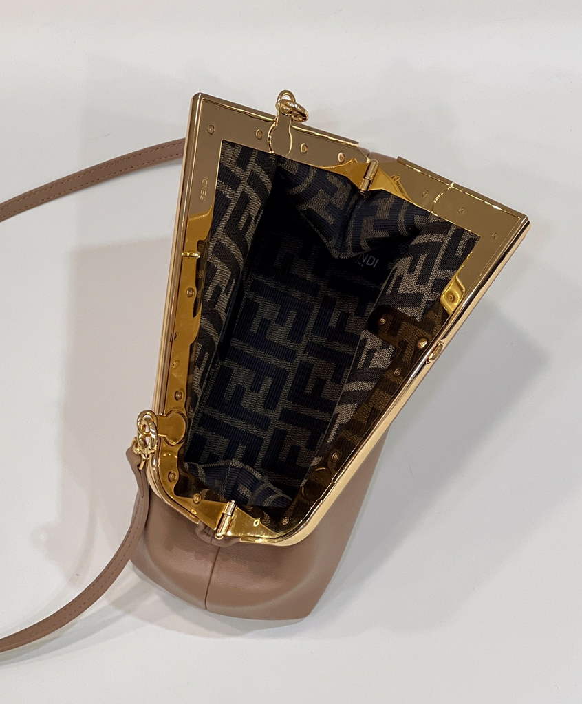 Fendi First Small 8BP129 Apricot leather bag - Default Title - View 9