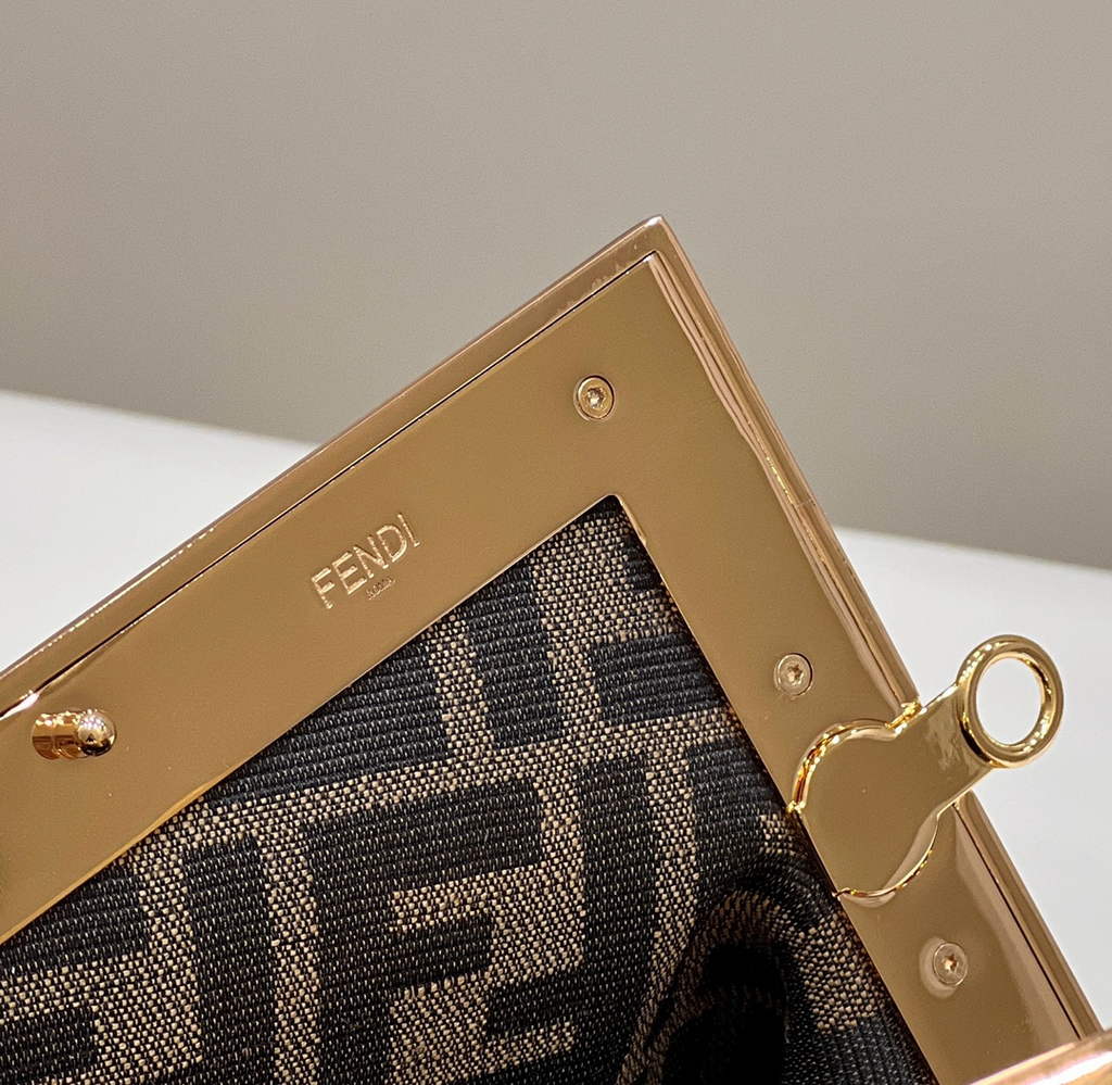 Fendi First Small 8BP129 Yellow leather bag - Default Title - View 4