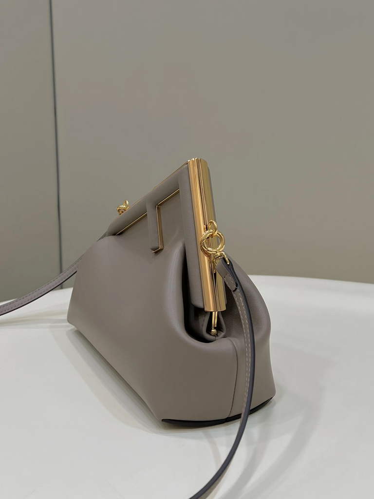 Fendi First Small 8BP129 Gray leather bag - Default Title - View 3