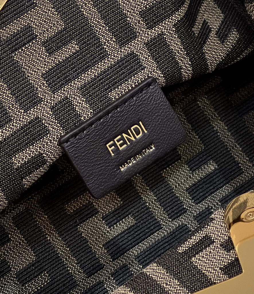 Fendi First Small 8BP129 Gray leather bag - Default Title - View 7