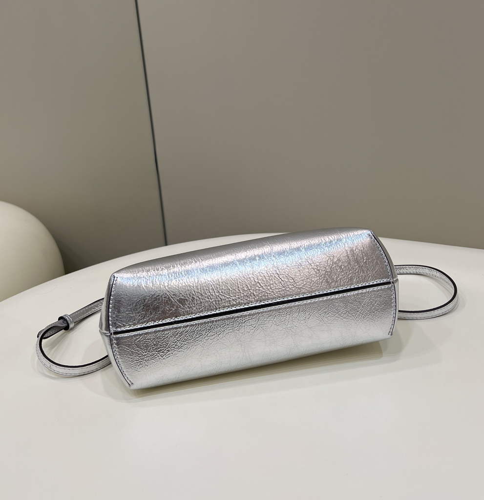 Fendi First Small 8BP129 Silver leather bag - Default Title - View 4