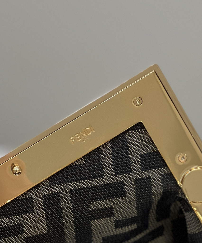 Fendi First Small 8BP129 Gold leather bag - Default Title - View 6