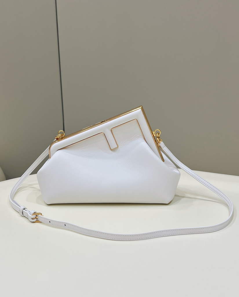 Fendi First Small 8BP129 White leather bag - Default Title - View 1