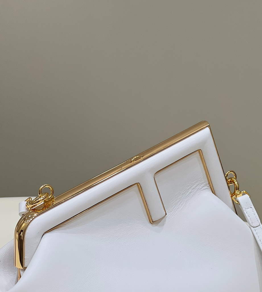 Fendi First Small 8BP129 White leather bag - Default Title - View 5