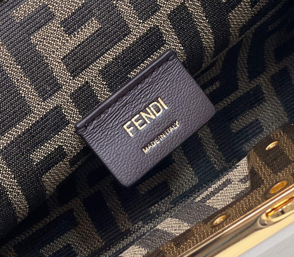Fendi First Small 8BP129 White leather bag - Default Title - View 8