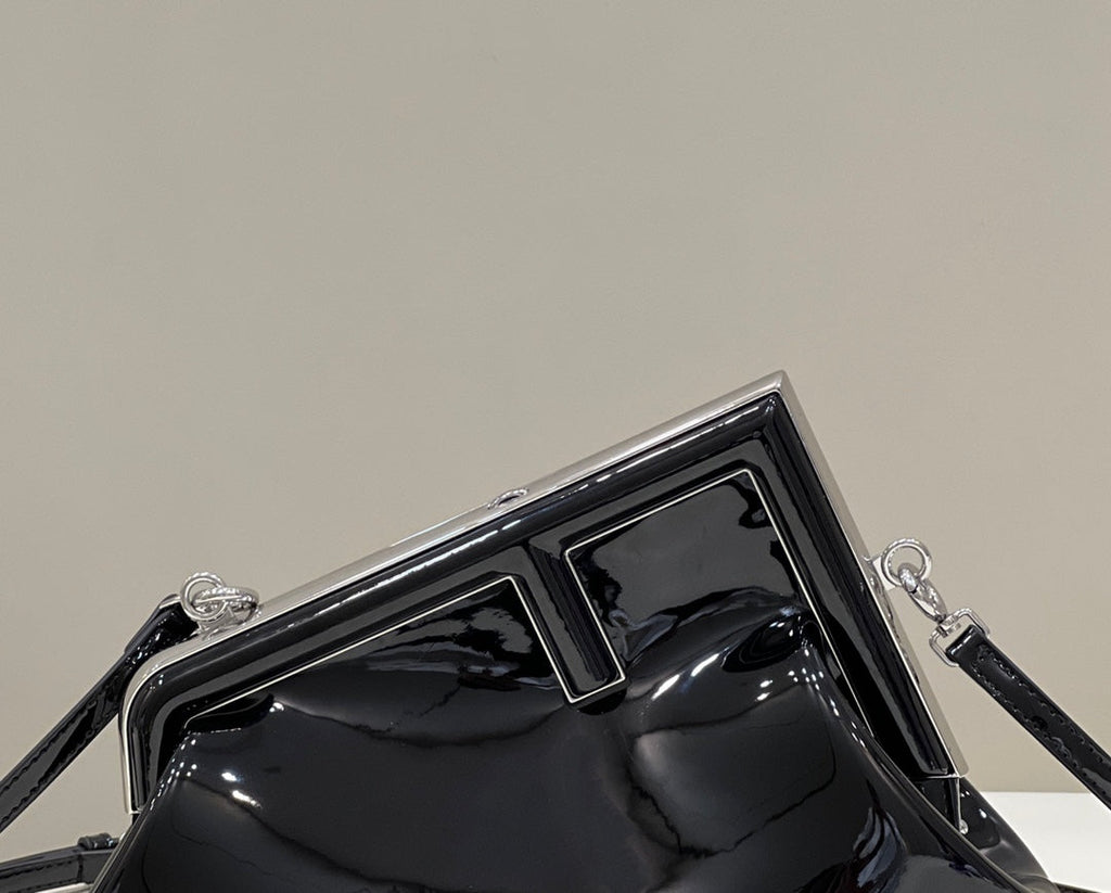 Fendi First Small 8BP129 Black Patent Leather Bag - Default Title - View 5