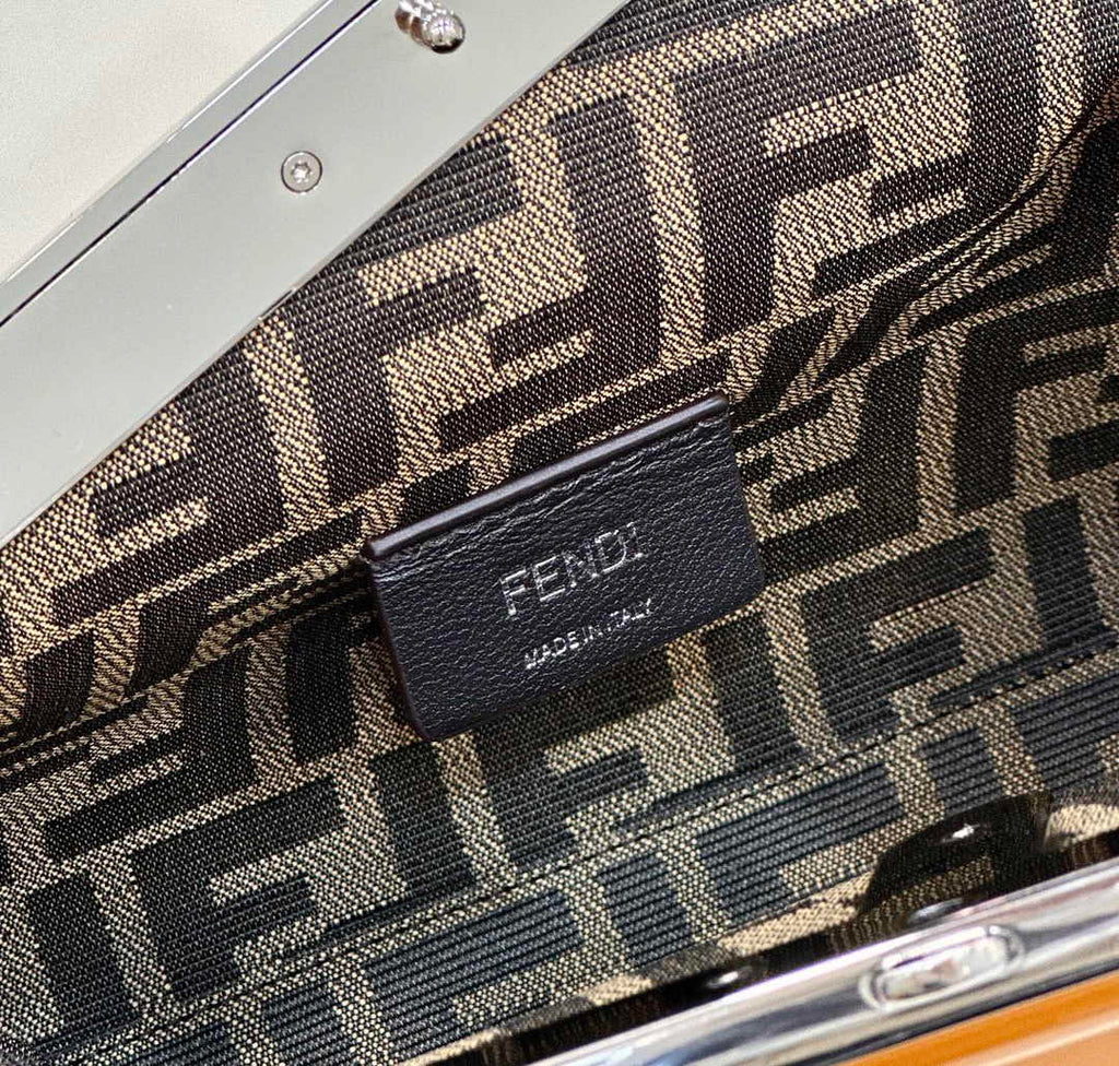 Fendi First Small 8BP129 Tan Patent Leather Bag - Default Title - View 8