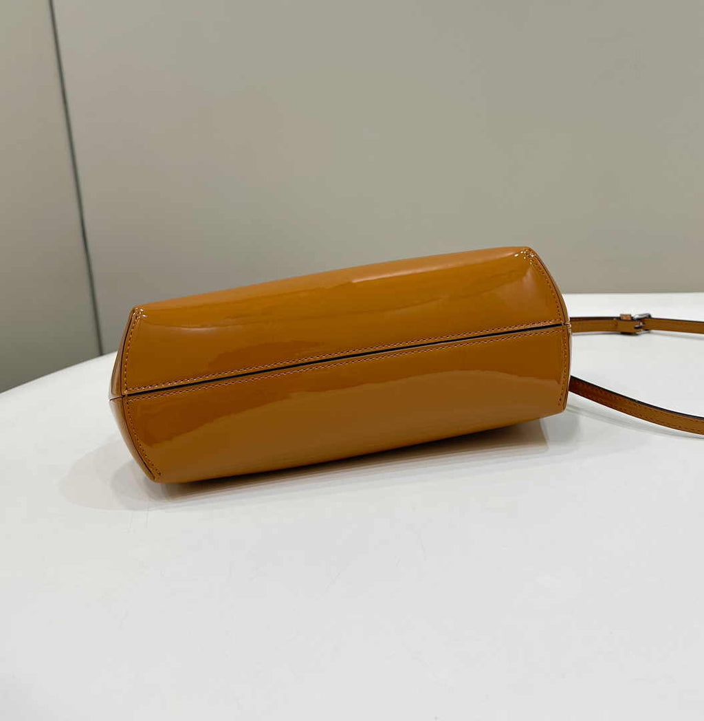 Fendi First Small 8BP129 Tan Patent Leather Bag - Default Title - View 4