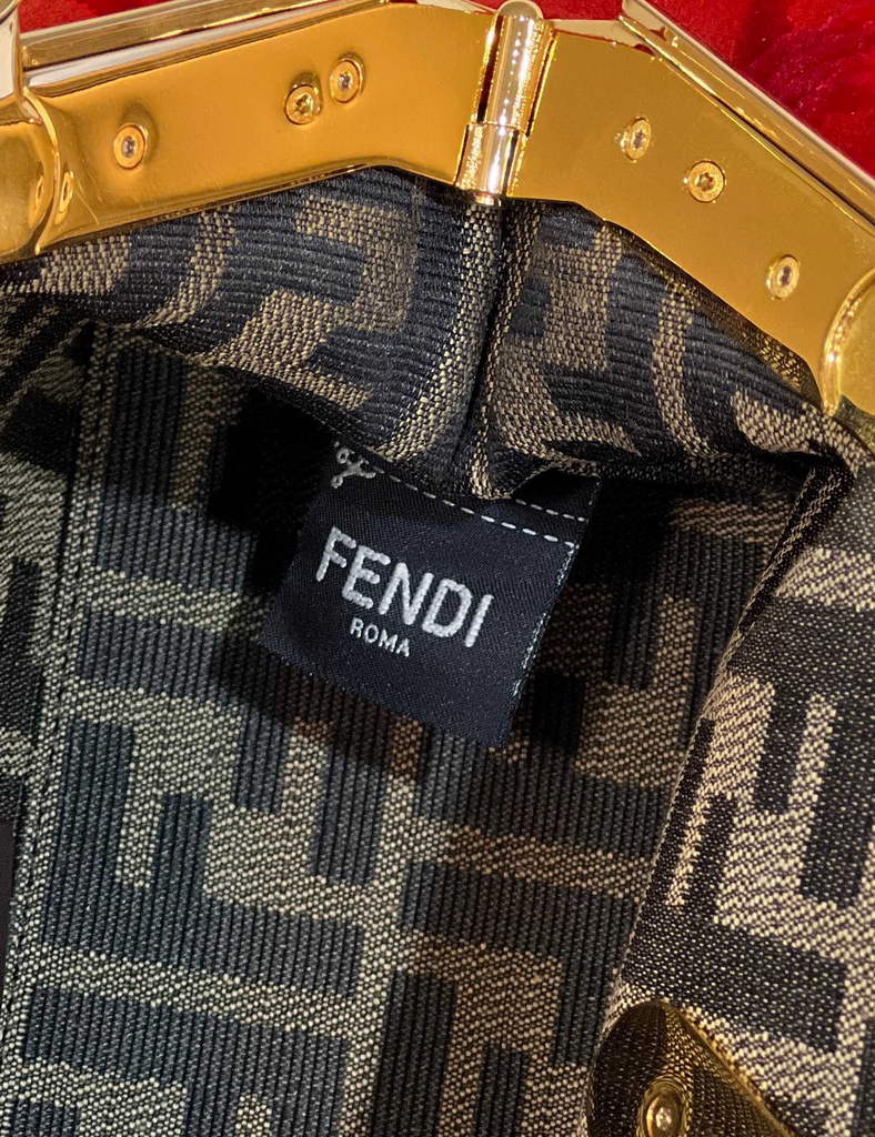 Fendi First Small 8BP129 Red Suede bag - Default Title - View 6