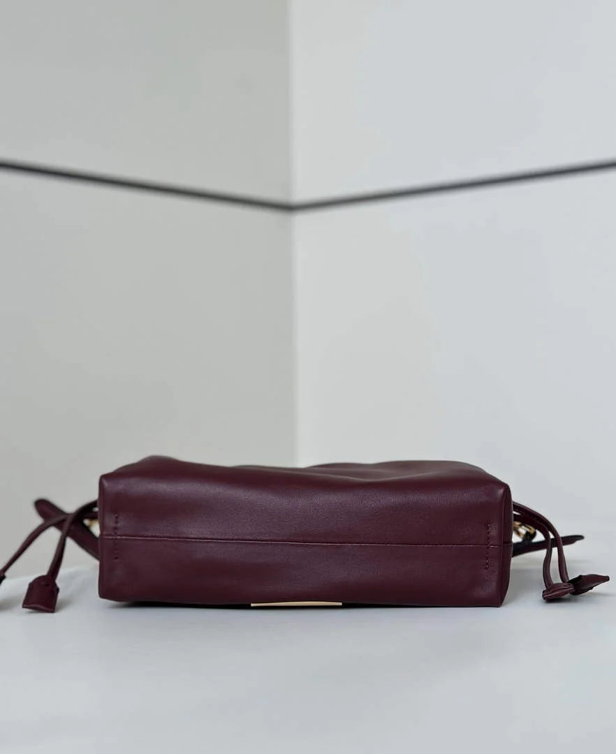 Fendi Mamma Baguette Medium Bag 8BR833 wine red leather - Default Title - View 4