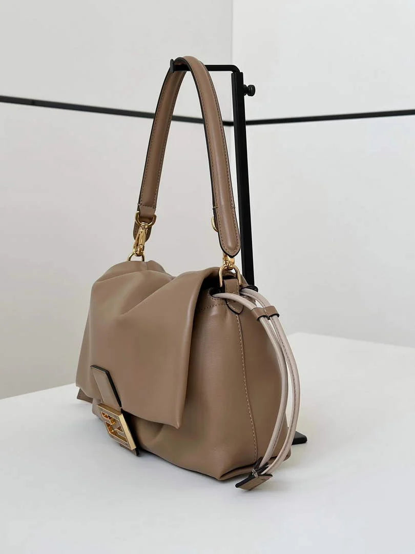 Fendi Mamma Baguette Medium Bag 8BR833 dark beige leather - Default Title - View 2