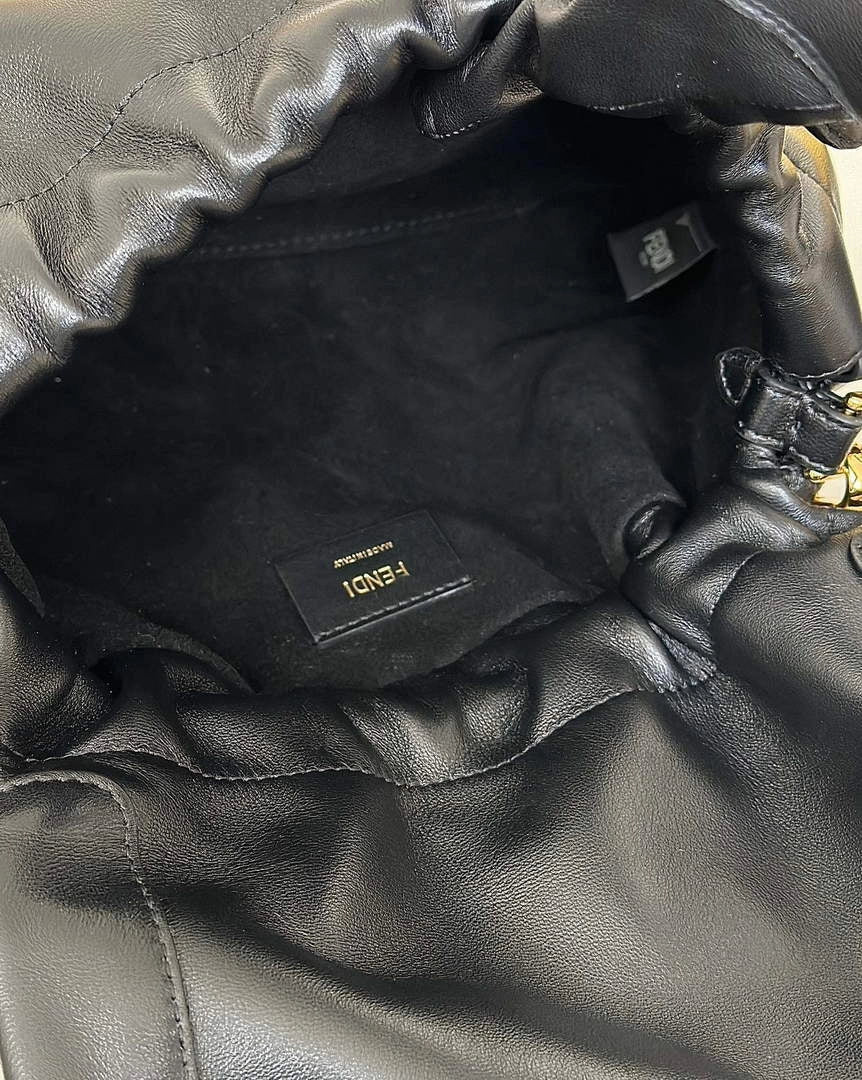 Fendi Mamma Baguette Medium Bag 8BR833 black leather - Default Title - View 6