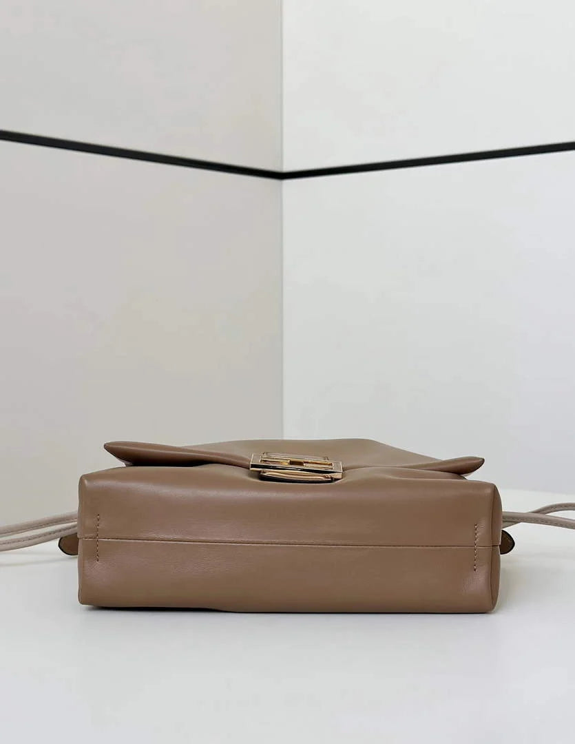 Fendi Mamma Baguette Medium Bag 8BR833 dark beige leather - Default Title - View 4