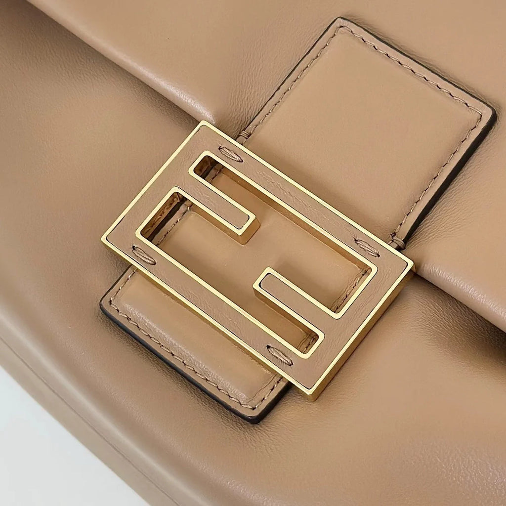 Fendi Mamma Baguette Medium Bag 8BR833 dark beige leather - Default Title - View 5