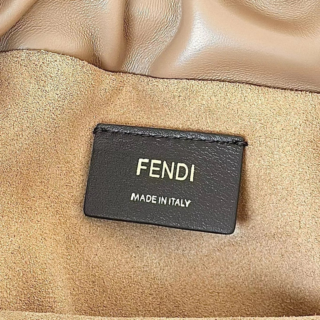 Fendi Mamma Baguette Medium Bag 8BR833 dark beige leather - Default Title - View 7
