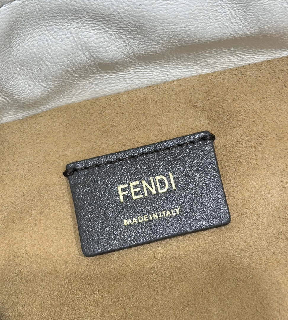 Fendi Mamma Baguette Medium Bag 8BR833 beige leather - Default Title - View 6