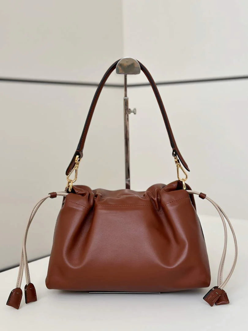 Fendi Mamma Baguette Medium Bag 8BR833 brown leather - Default Title - View 2