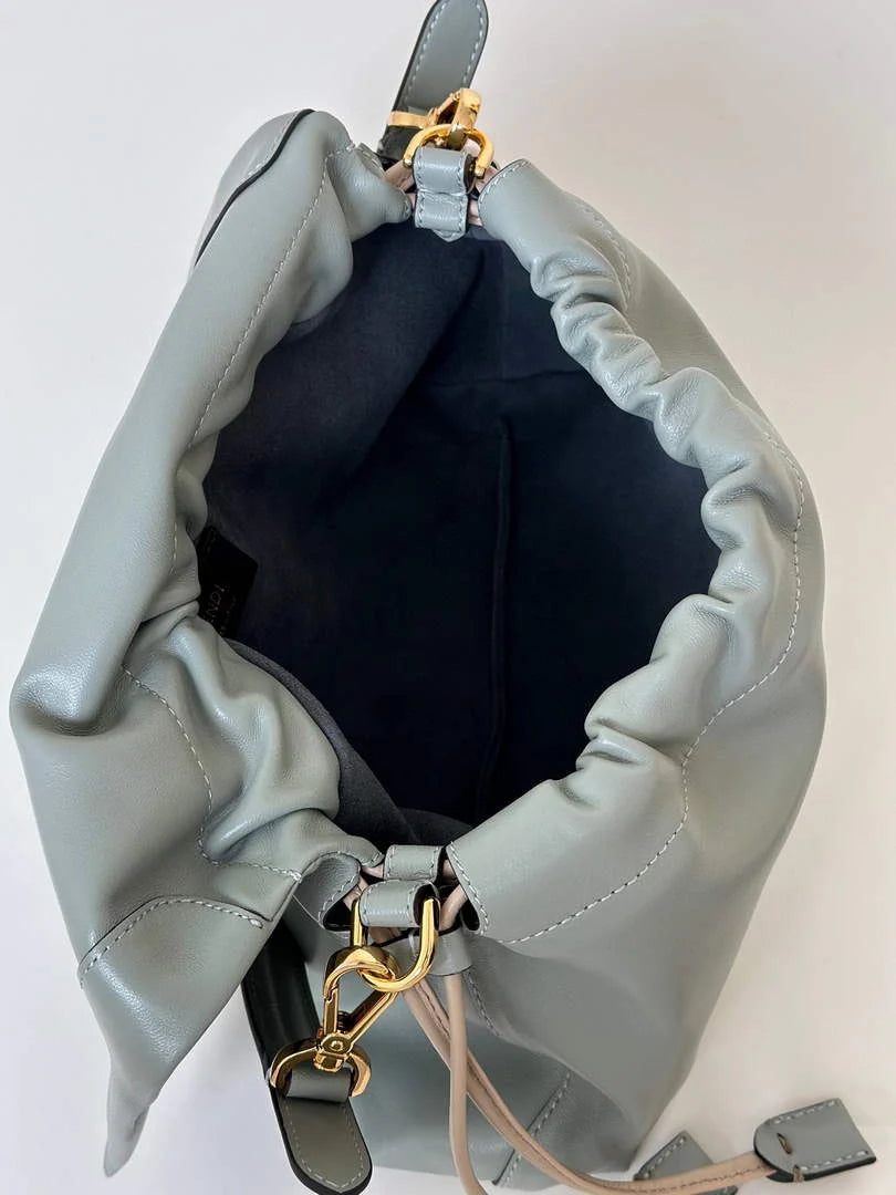 Fendi Mamma Baguette Medium Bag 8BR833 blue leather - Default Title - View 9