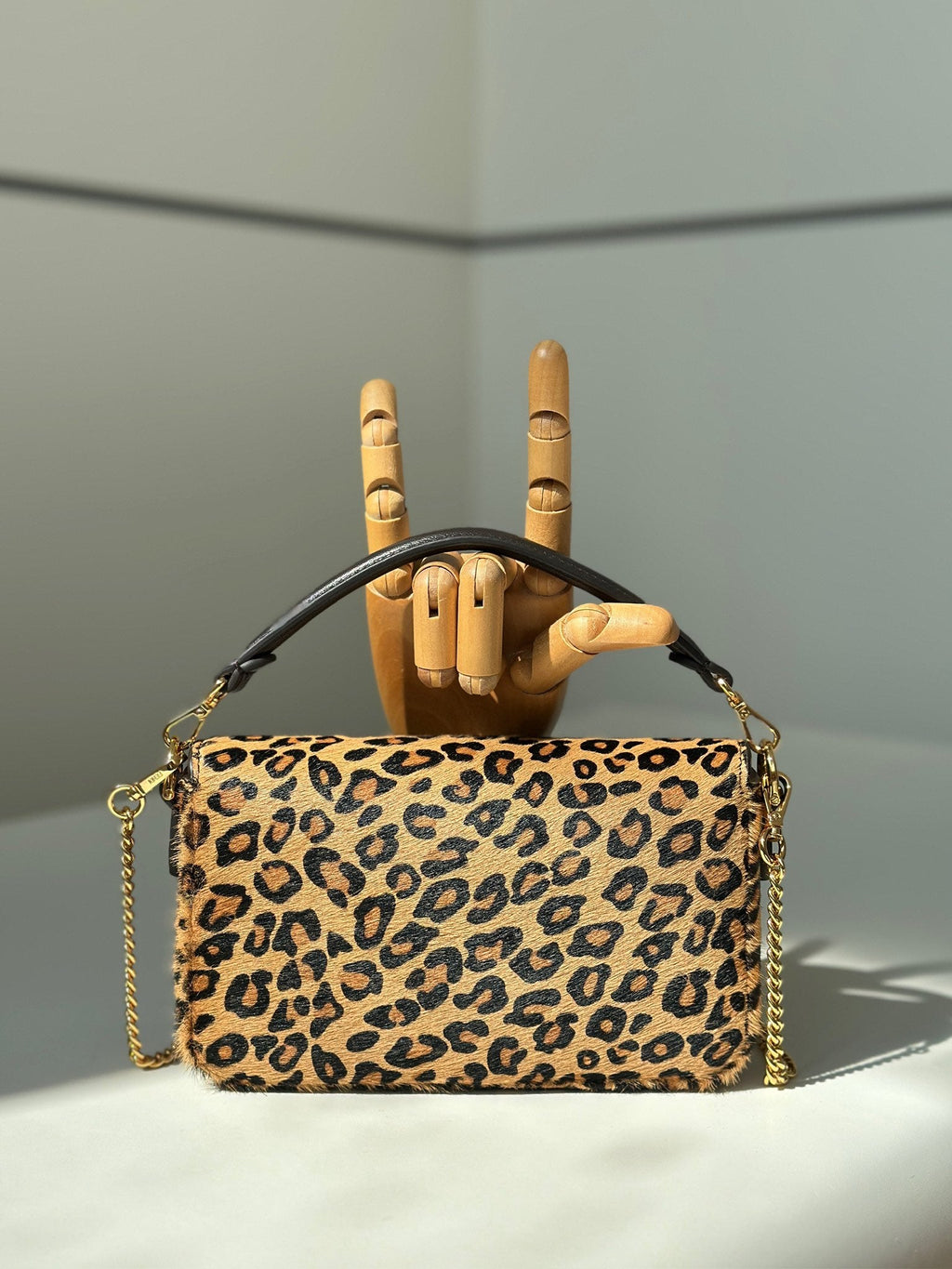 Fendi Mini Baguette Printed Calfskin Leather Bag 8BS017 - Default Title - View 3
