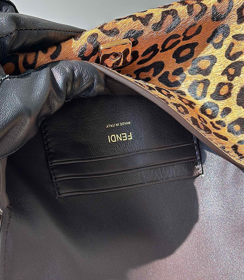 Fendi Mini Baguette Printed Calfskin Leather Bag 8BS017 - Default Title - View 8