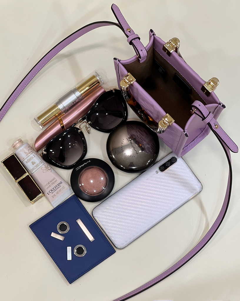 Fendi Mini Sunshine Shopper 8BS051 purple leather mini-bag with FF motif - Default Title - View 7