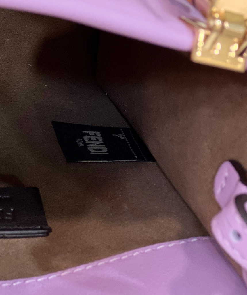 Fendi Mini Sunshine Shopper 8BS051 purple leather mini-bag with FF motif - Default Title - View 9