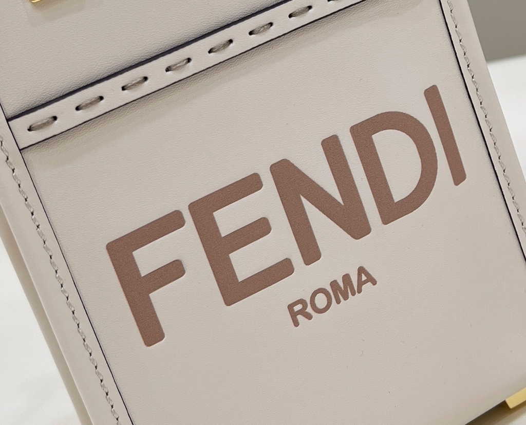Fendi Mini Sunshine Shopper white leather mini-bag 8BS051 - Default Title - View 6