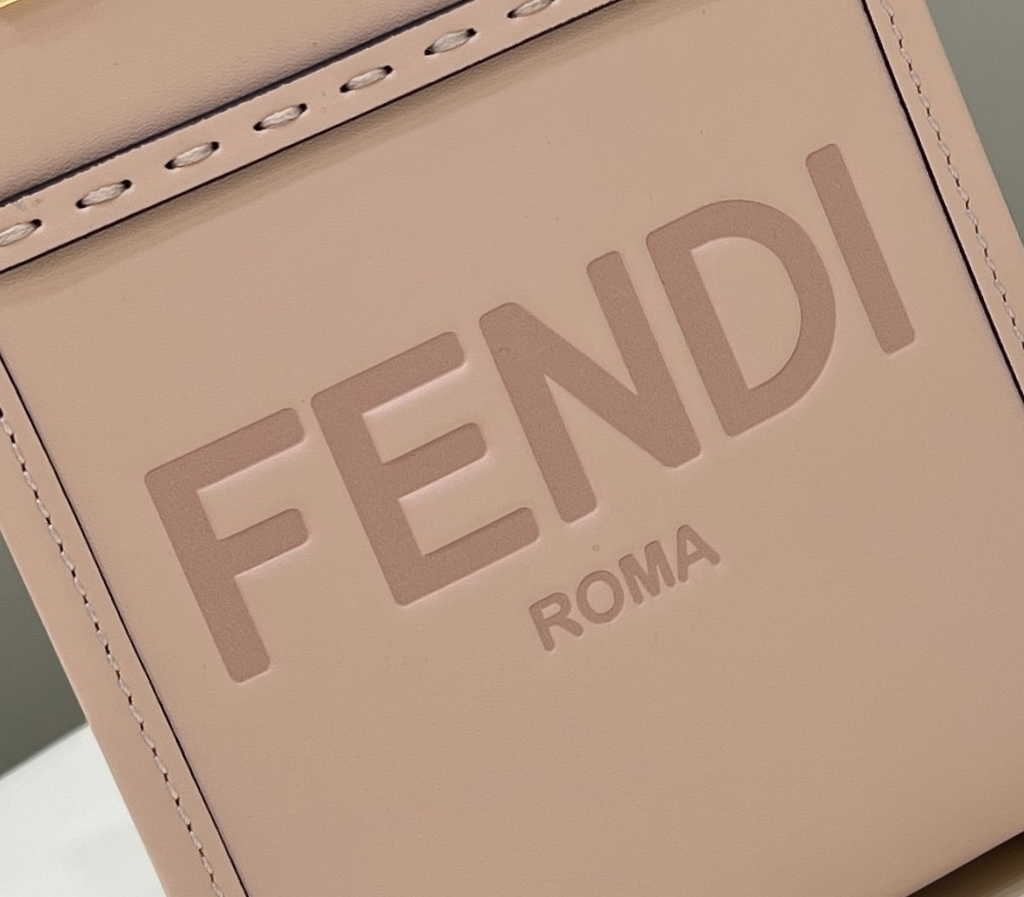 Fendi Mini Sunshine Shopper pink leather mini-bag 8BS051 - Default Title - View 7