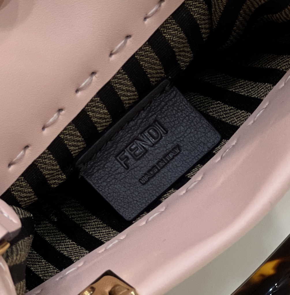 Fendi Mini Sunshine Shopper pink leather mini-bag 8BS051 - Default Title - View 10