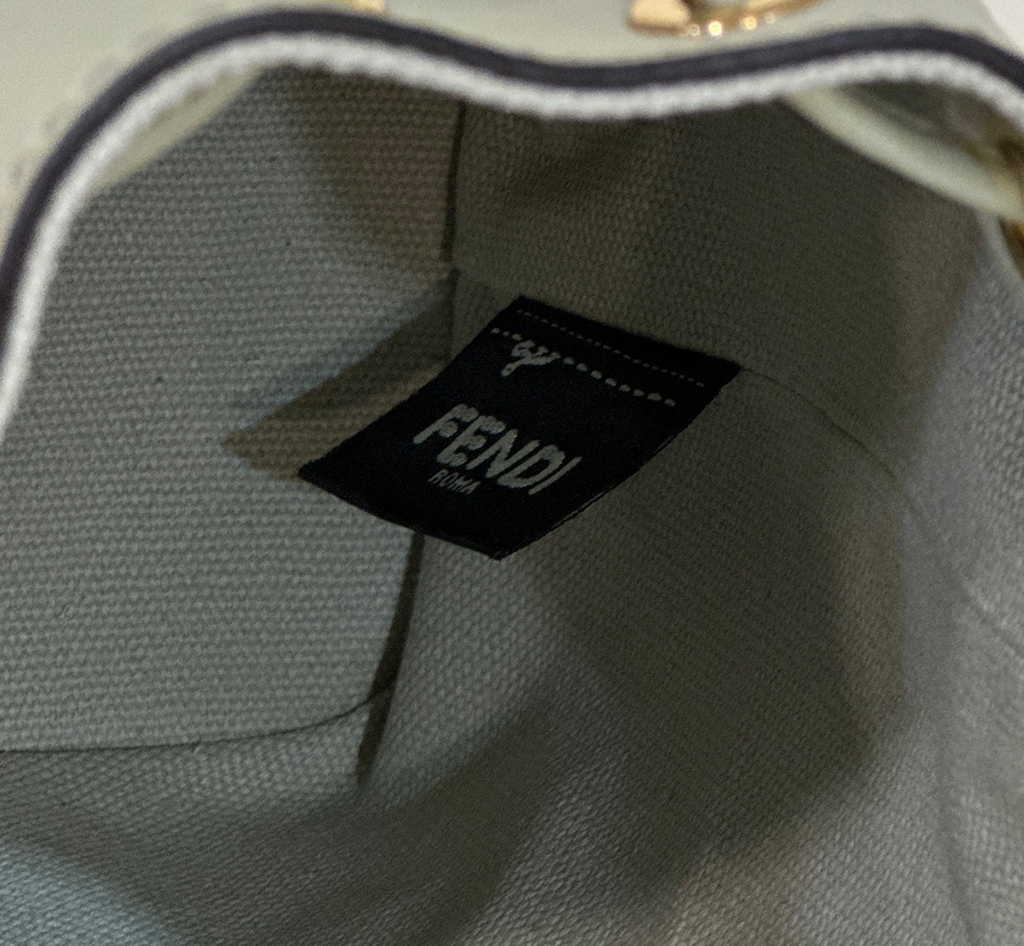 Fendi Bucket Bag Mon Tresor 8BS010 Light green FF canvas mini-bag - Default Title - View 8